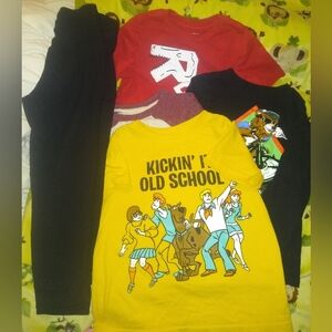 Four Shirts And One Sweatpant Size 4T